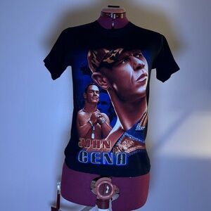 Vintage 2002 John Cena "Chain-Gang Soldier" WWE double sided tee